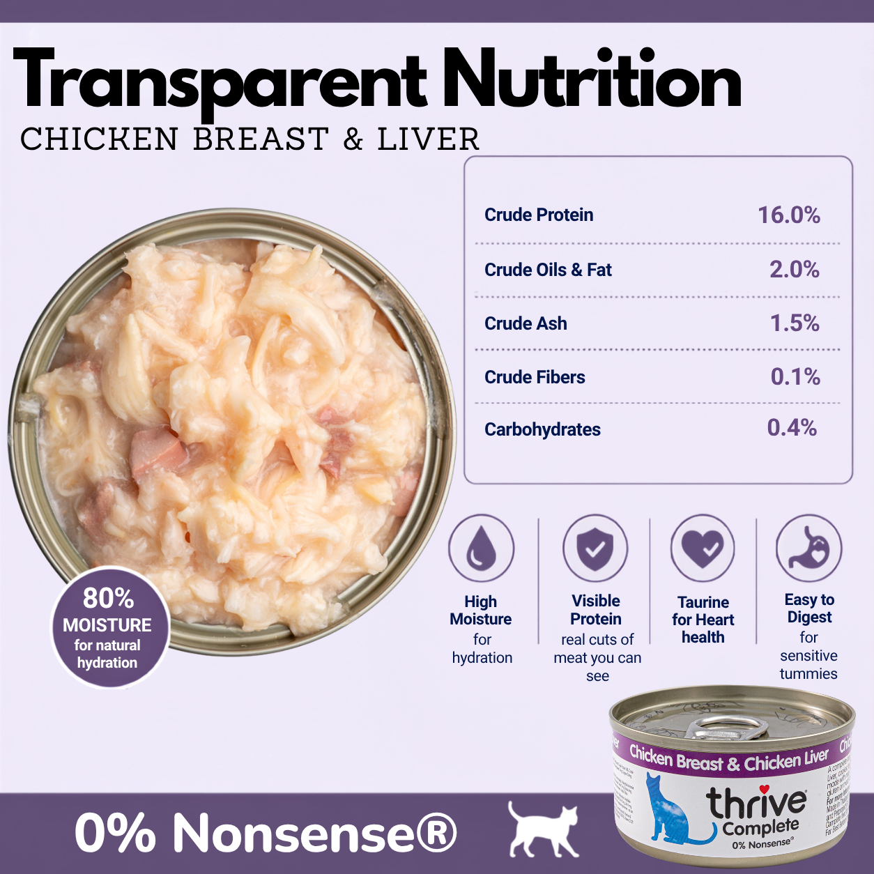 Chicken Breast & Chicken Liver Wet Cat Food