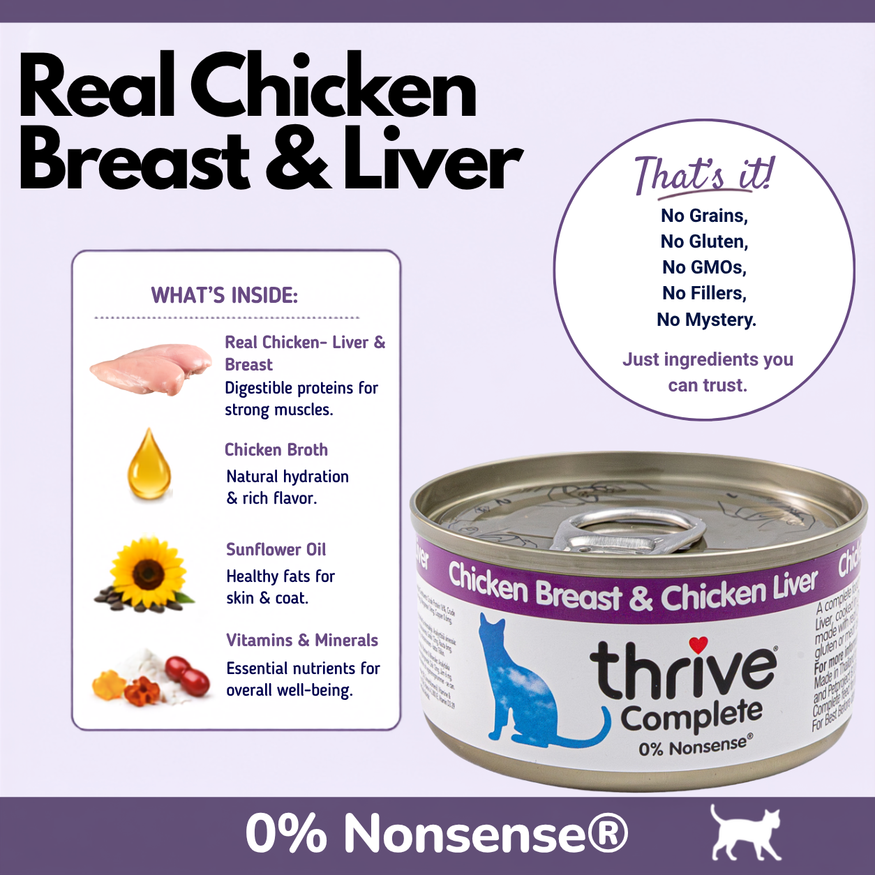 Chicken Breast & Chicken Liver Wet Cat Food